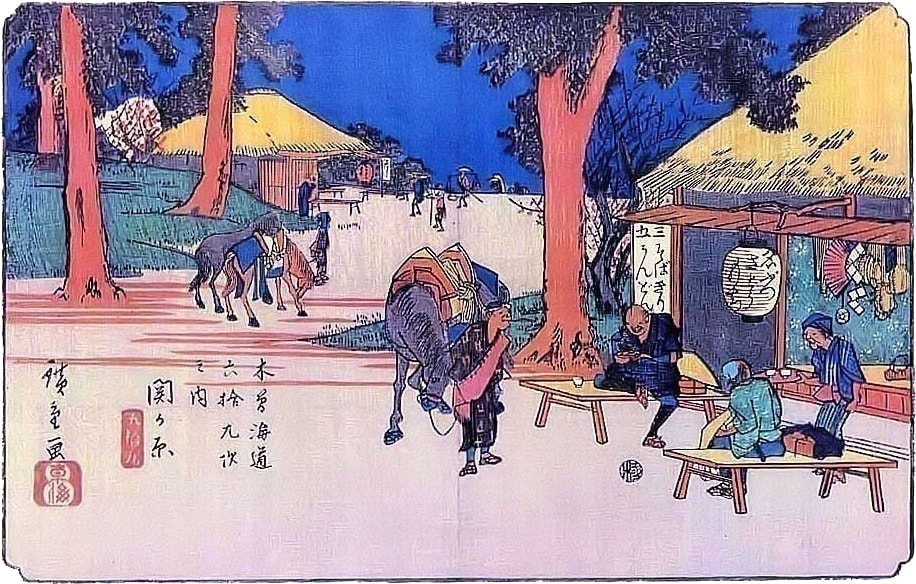Ukiyoe Soba Rest Shop in Edo Period