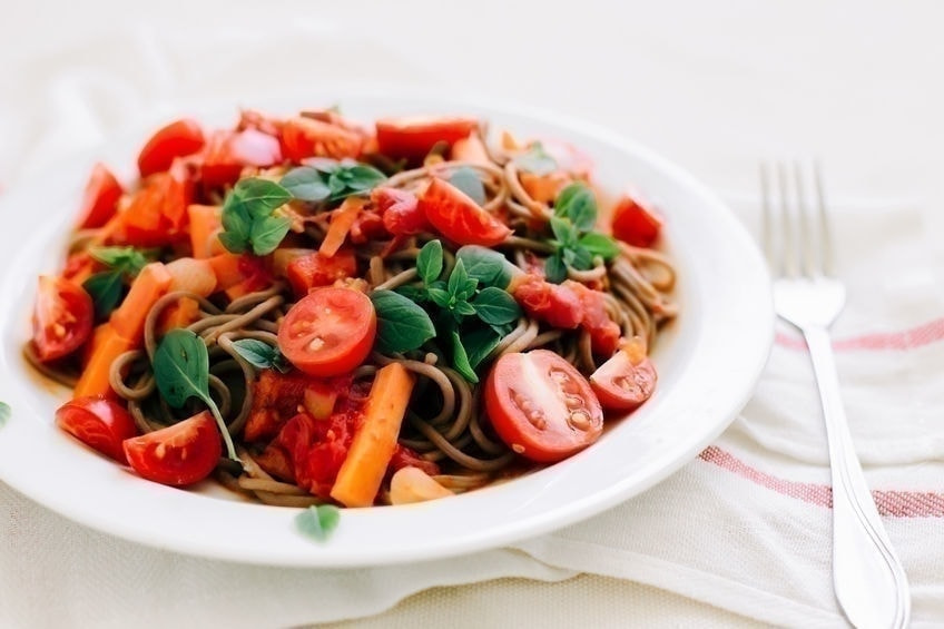 Tomato Basil Soba Pasta